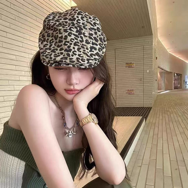 ibooooo 美式復古豹紋前進帽
