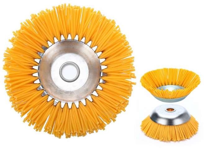 아띠꼴로 예초기날 예취기날 잡풀제거 경계석 보도블럭 잡초제거 예초기 브러쉬 8인치, 2개