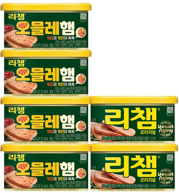 [동원] 리챔 오리지널 200g x 2 + 리챔 오믈레햄 200g x 4
