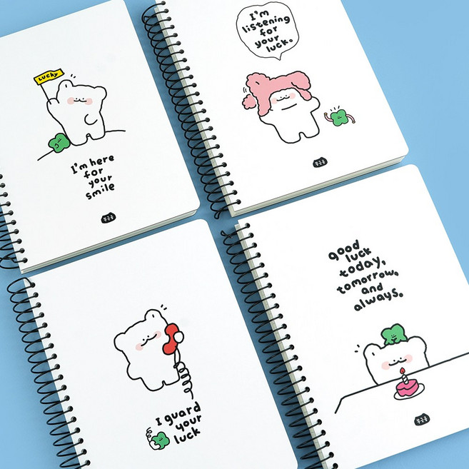 쫑긋곰 럭키 원링노트, 1개, C.토끼