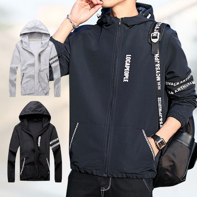후드집업 남자 봄 바람막이 경량 라이트 자켓