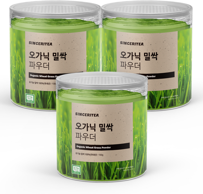 신서리티 오가닉 밀싹 파우더, 3개, 100g