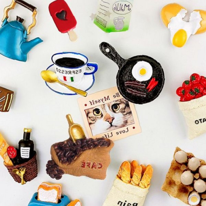 냉장고자석 메모꽂이 사무 회의 탁상 자료 고정 문서 필기 메모장 보관, 바게트빵