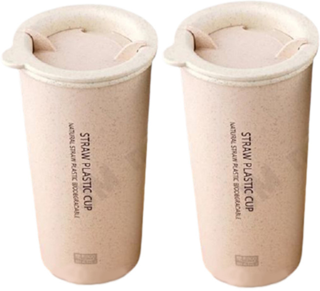 친환경 텀블러 400ml/메밀대복합재료/더블월/보틀/컵