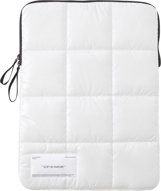 마츠리센 패딩 노트북 파우치, 아이보리, 1개