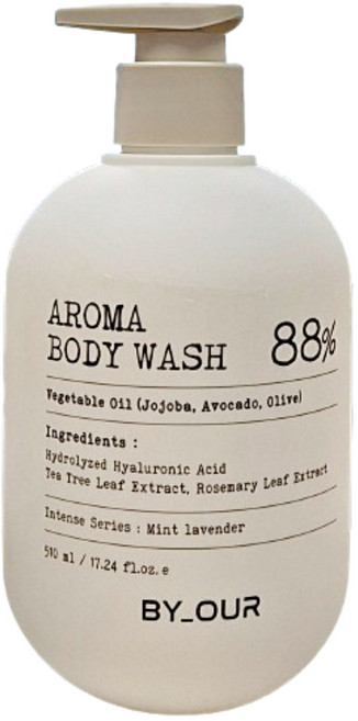바이아우어 아로마 약산성 퍼퓸 바디워시 민트라벤더향, 510ml, 1개