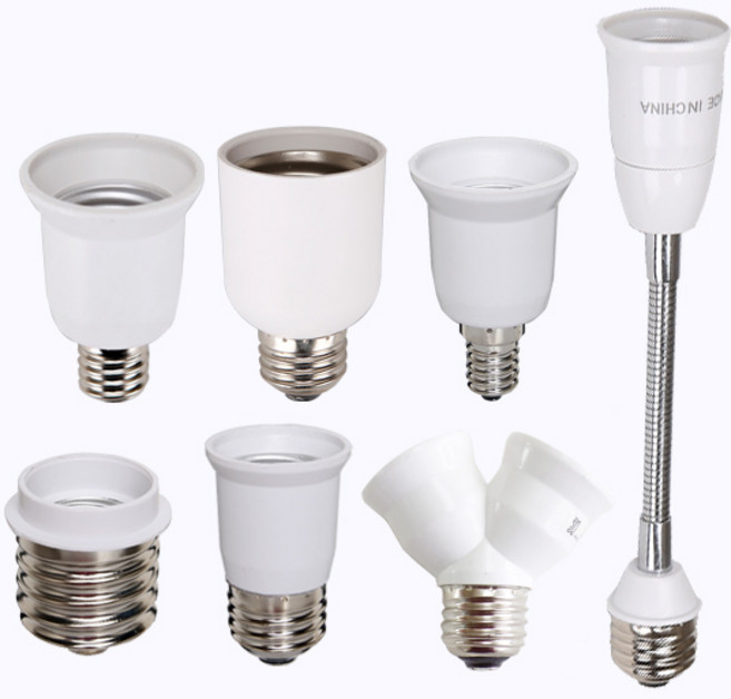 전구 램프 연장 변환 소켓 E26 E39 자바라, B.변환소켓-5.E26->E14변환소켓, 1개
