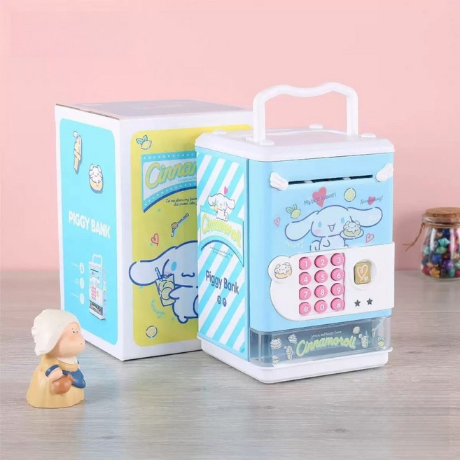 쿠로미 시나모롤 멜로디 미니 비밀번호 장치 저금통 선물, H 뉴 시나모롤