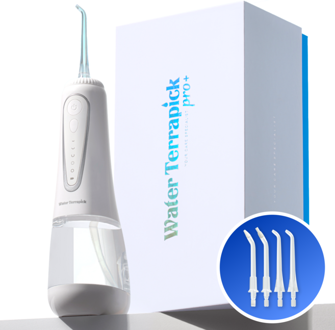 프로벨 구강세정기 프로 5단계모드 1800회맥동수압+팁4개+프로벨본사보증서, 워터테라픽 프로1개, 화이트