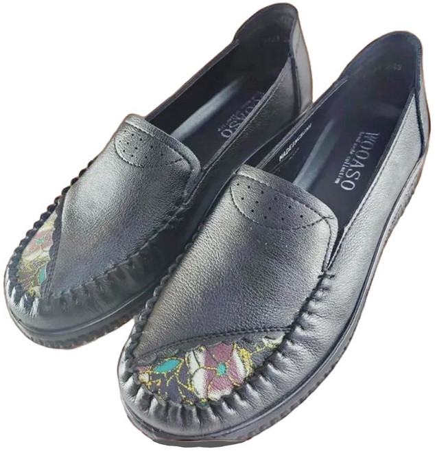 우아슈 꽃자수 푹신한 발편한 여성단화 2123