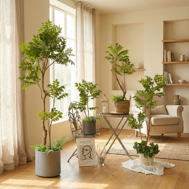 참죽 등나무 조화나무 인조나무 인테리어 화분 장식 안젤리카트리 4size, 90cm, 1개