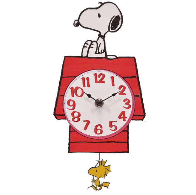 스누피 우드스탁 벽시계