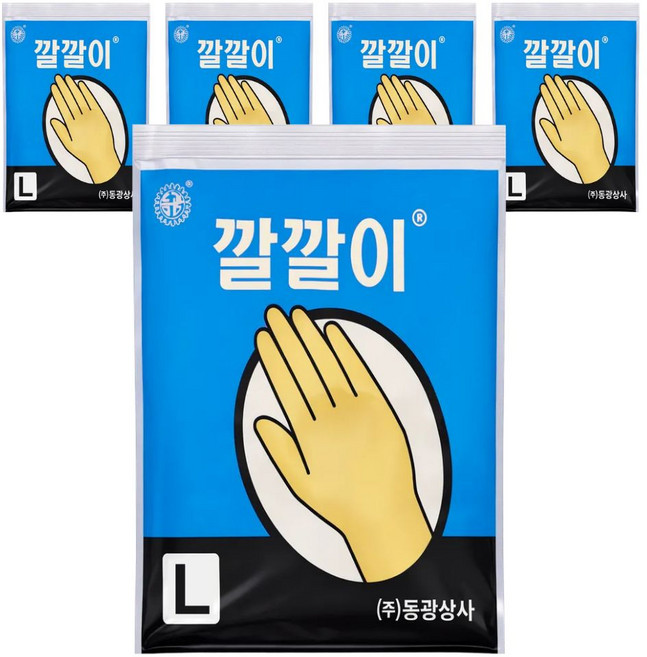 오라이브 동광상사 깔깔이 라텍스 미용장갑 대형 L, 5개, 아이보리