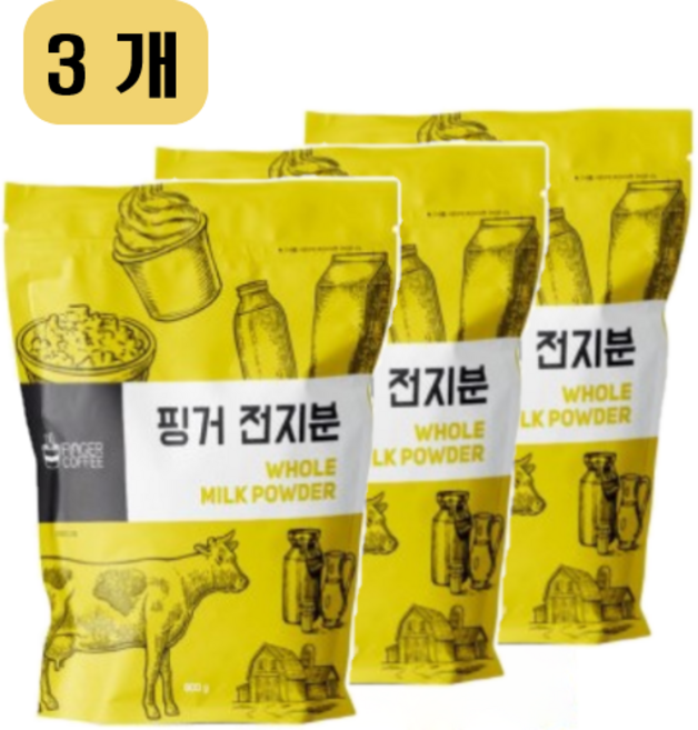 핑거 전지분 분말 우유 가루 대용량 800g 자판기용, 3개