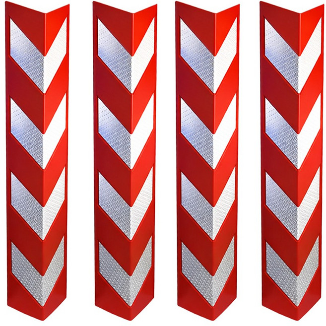 아띠꼴로 2개1세트 내차지킴이 주차장 기둥 모서리 보호대 벽 코너 충돌방지, 레드라인, 2세트