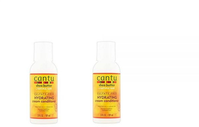 Cantu 시어 버터 황산염 프리 하이드레이팅 크림 컨디셔너 2팩 85g(3온스), Cantu 시어 버터 황산염 프리 하이드레이팅 크림 컨