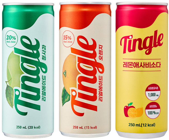 팅글 에이드3종 레몬애사비+오렌지+청사과 각10개씩 250ml