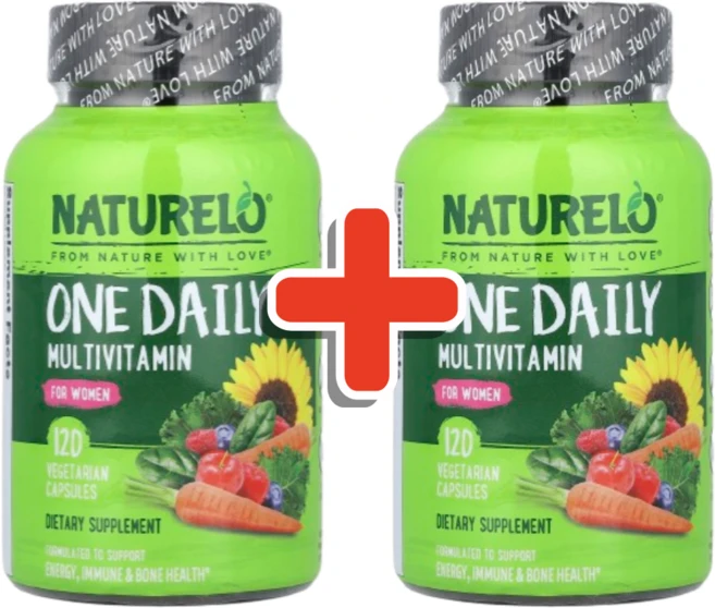 1+1 네츄렐로 원데일리 멀티비타민 포우먼 120캡슐 Naturelo, 120정, 2개 - 쿠팡
