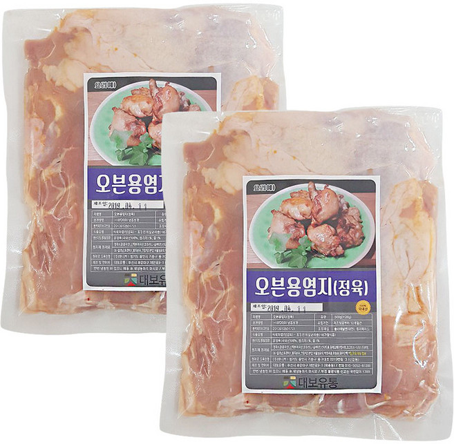 국내산 닭다리살 오븐구이 에어프라이어 전용 양념 숙성 후 냉동 500g 2봉, 2개, 오븐정육(닭다리살) 500g