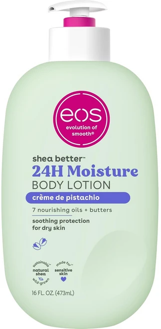 이오스 시어 베러 24시간 보습 바디로션 크렘 드 피스타치오향/eos Shea Better 24H Moisture Body Lotion - Creme de Pistachio, 1개, 473ml - 쿠팡