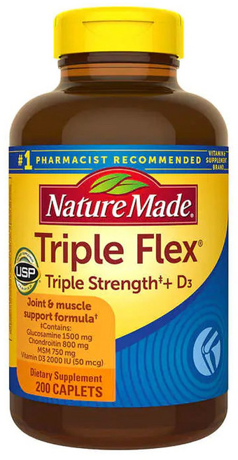 네이처 메이드 트리플 플렉스 트리플 스트렝스 글루코사민 콘드로이친 MSM, 1개, 200정