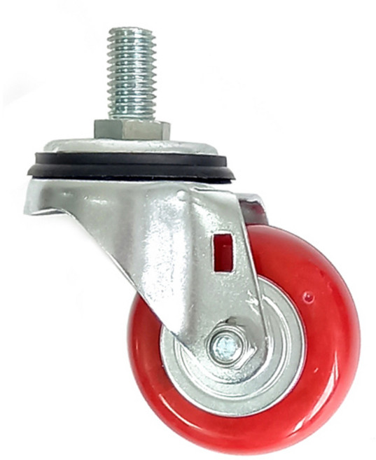 우레탄 75mm (3) 볼트 회전 바퀴 운반구 수레 핸드카트 운반 카트 구르마 대차 끌차