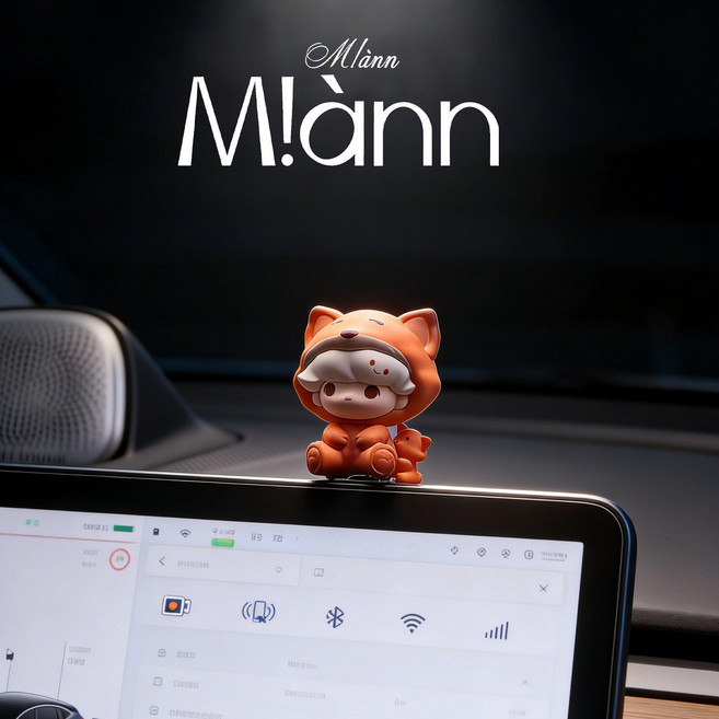 올원픽 테슬라모니터인형 모니터 차량용 귀여운, 1개, 디무 여우