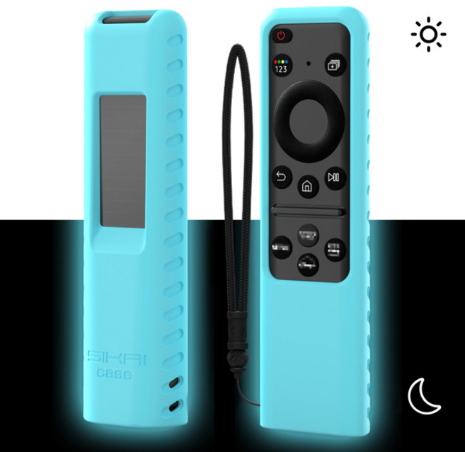 BN59-01432A 용 SIKAI 실리콘 커버 2023 솔라 광 충전 TM2360E TM2361E 용 음성 스마트 TV 원격 제어 케이스, 1개