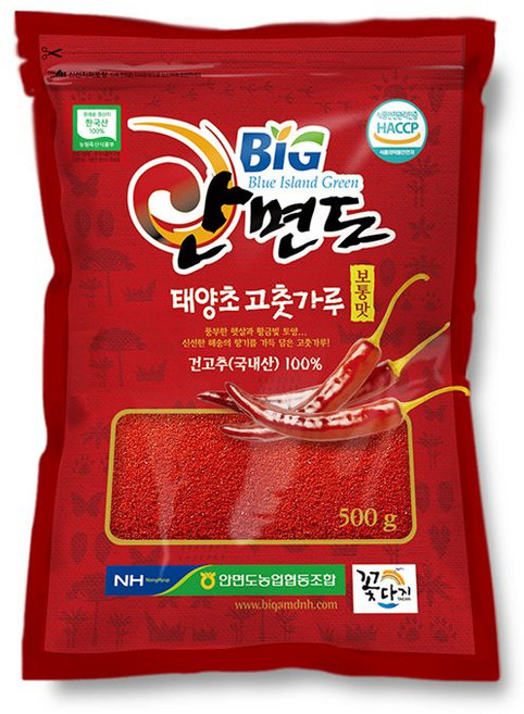 안면도 태양초 고춧가루, 500g, 3개