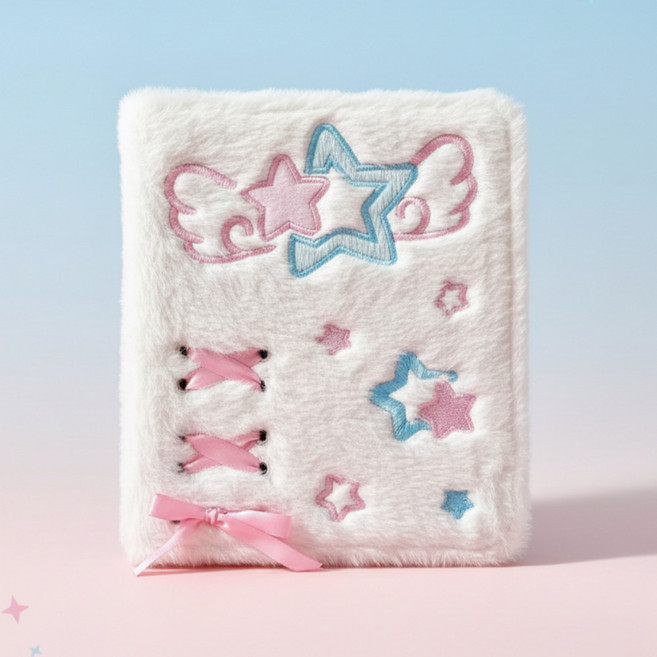 보스케 엔젤스타 폼폼 6공 포카 바인더, 핑크