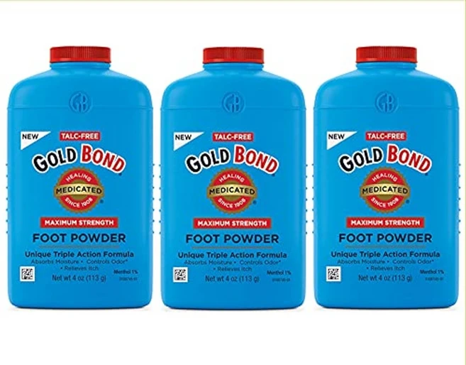 골드 본드 풋 파우더 약용 4온스. 3팩 구급/응급용품 풋케어 보호쿠션/패드 티눈, 113g - 쿠팡
