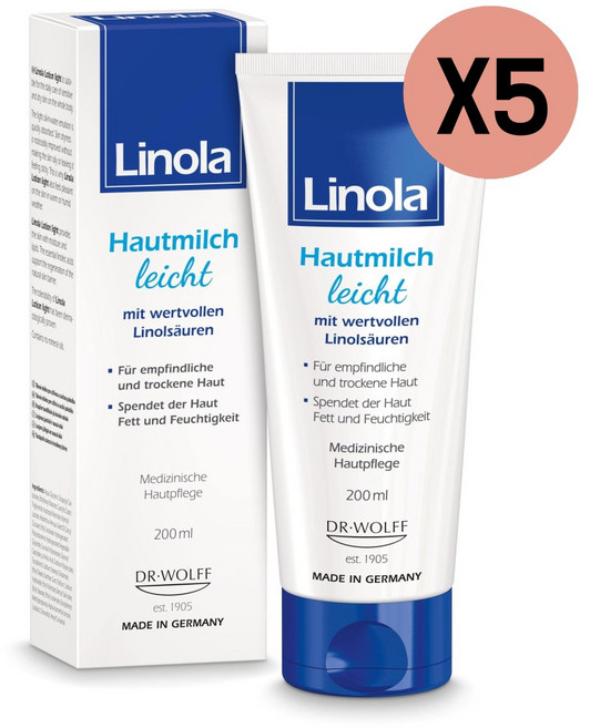 리놀라 스킨 밀크 라이트 바디로션 200ml 5개