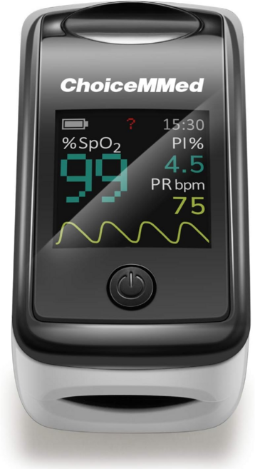 고급형 의료용 산소포화도 측정기 펄스 옥시미터 맥박 SPO2기계 휴대용 가정용 병원용 검진용 진찰용 초이스메드 CI216 의료기기, 1개, 1세트