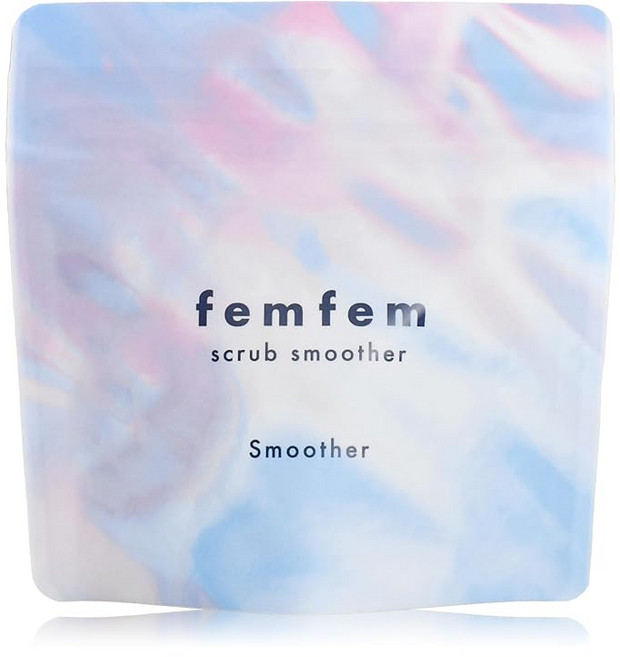 femfem 스크럽 스무더 화이트 사봉향 바디 스크럽 델리케이트 존 vio 소프 펨케어 엉덩이 블랙헤드, 1개