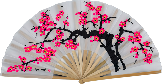 매화부채 입춤 산조춤 한국무용 부채 국산 수제작