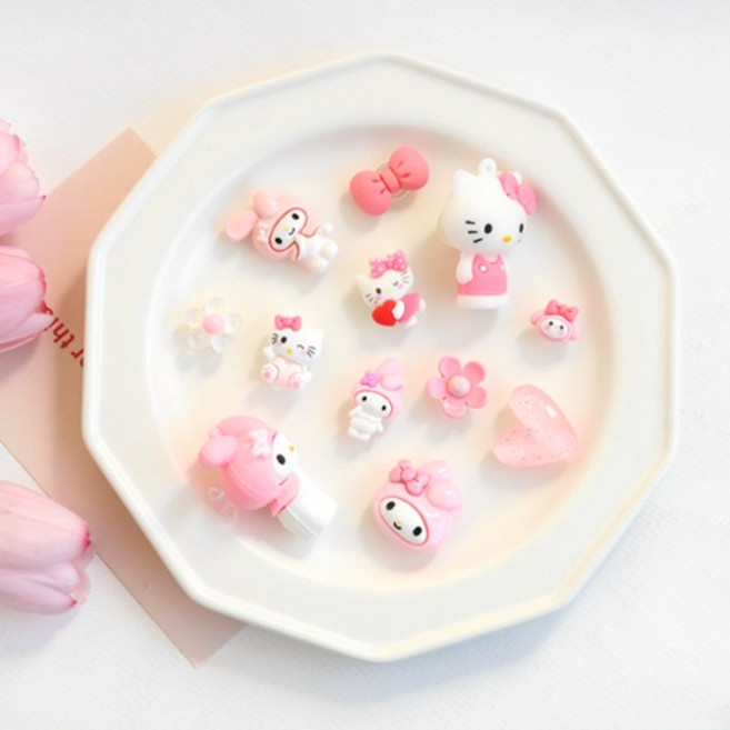 핑크 고양이 파츠 세트 12p