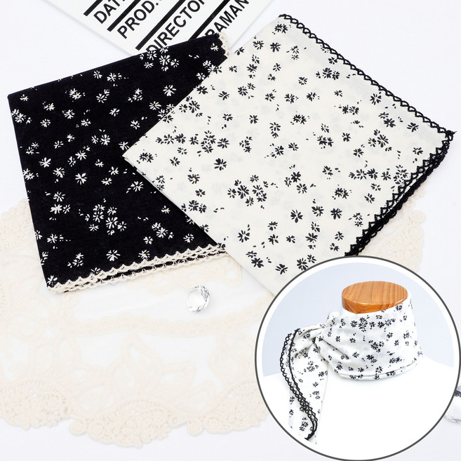 오르미 스카프 빅사이즈 70cm 손수건 면100% 코튼 여성 큰 대형 2매 3매 세트 쁘띠 무릎덮개 에티켓 목 순면 반다나