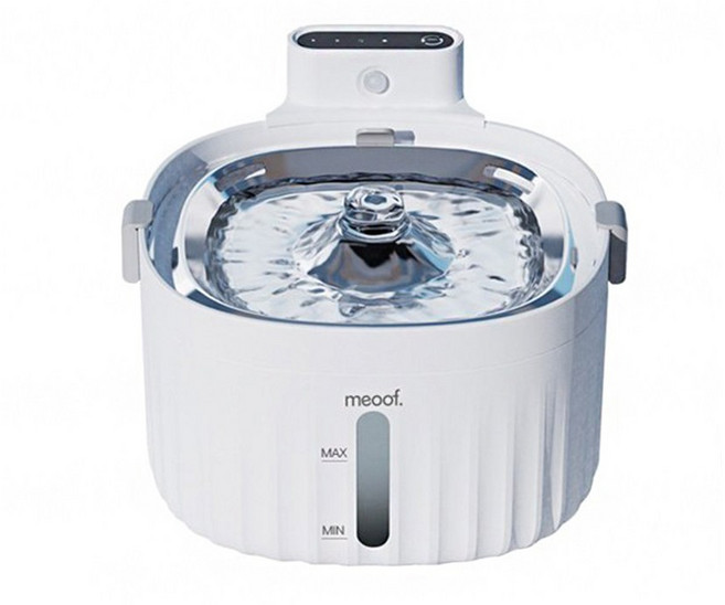 meoof 無線寵物飲水機 2L 智能感應飲水器, 電池版(不鏽鋼水盤）, 1個