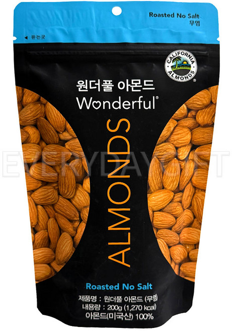 원더풀 아몬드 무염, 200g, 2개