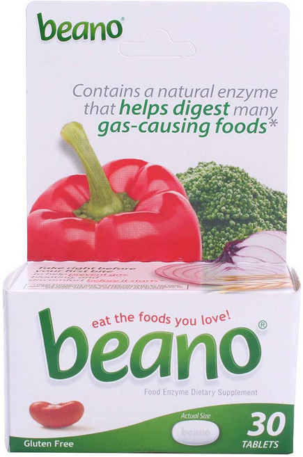VINO Beano 緩解脹氣食物酵素錠, 30入, 1個, 30錠