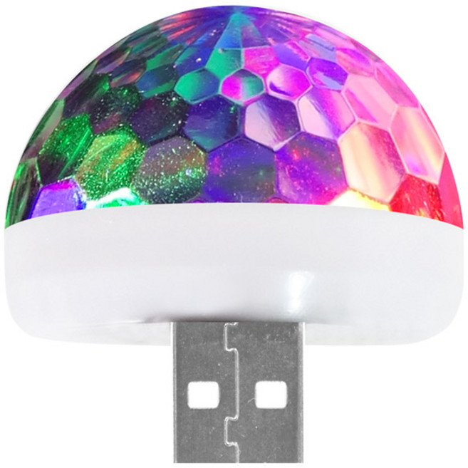 USB LED 미니 미러볼 M10, 혼합색상, 1개