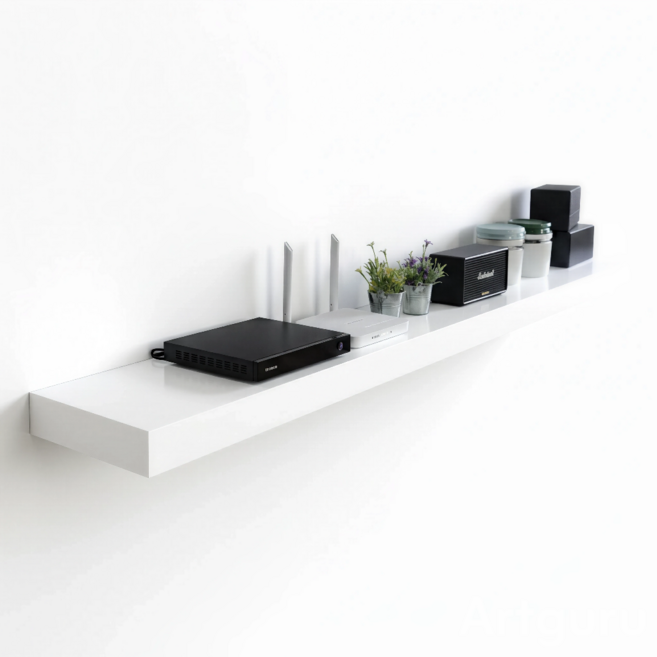 아이린 멜리사 무지주 벽걸이tv선반 1200 벽선반, 화이트