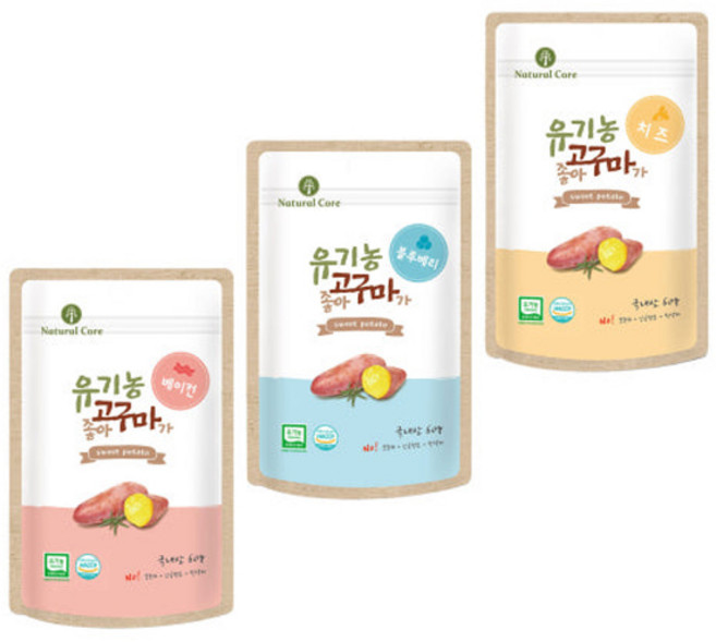 네츄럴코어 유기농 고구마가 좋아 60g 3종 중 1택(베이컨블루베리치즈), 1개