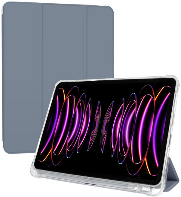 커버지원 스마트커버 소프트 태블릿PC 케이스, 라벤더