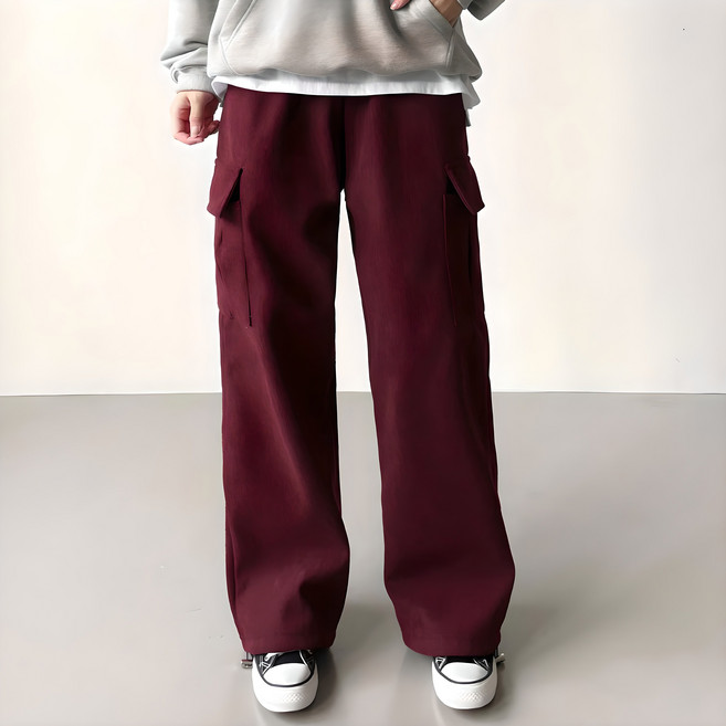 jalbba jean 女款燈芯絨刷毛工裝寬褲