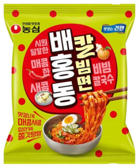농심 배홍동 칼빔면 128g, 8개