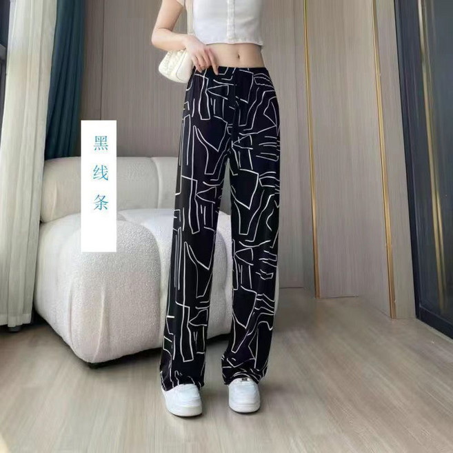 Qurora 冰絲涼感休閒寬褲