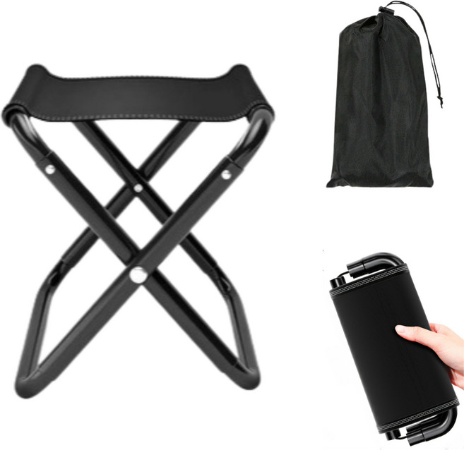 더블디 초경량 휴대용 접이식 의자, 블랙