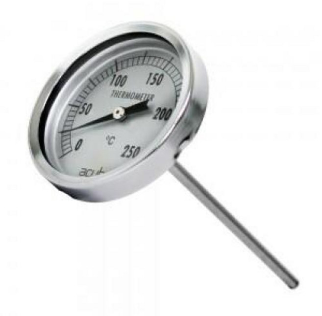 아쿠바 바이메탈 온도계 CS-150L 0~250도 150mm (일반형) 기름온도 튀김온도계 급식실, 1개