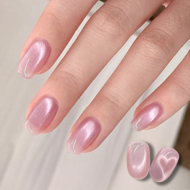 위치비 로제 핑크 복숭아 유리알 시럽 자석 젤네일, 1개, 11g, Rose pink